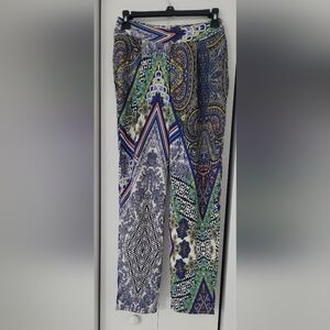 Fracomina Made In Italy Multicolor Paisley Women's Pants Size 40/ Xs-S